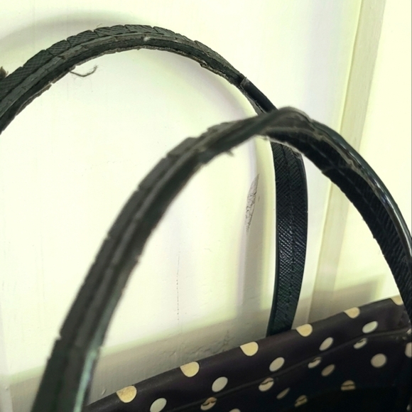 Kate Spade Loden Black Black White PolkaDot Detachable Strap Crossbody Bag - Picture 5 of 10